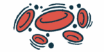 An illustration provides a close-up view of red blood cells.