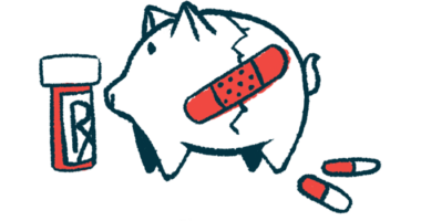 The high cost of prescription drugs breaks the piggy bank in this illustration.