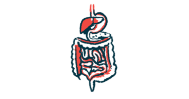 An illustration of the digestive system is shown, with lesions in the abdomen highlighted.