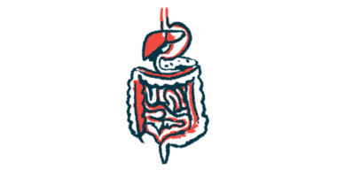 An illustration of the digestive system is shown, with lesions in the abdomen highlighted.