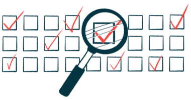 An illustration showing a magnifying glass examining a checked-off box on a list of boxes, with and without check marks.