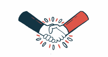 An illustration of two people shaking hands shows a partnership or agreement.