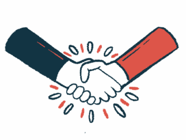 An illustration of two people shaking hands shows a partnership or agreement.