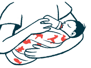 A person gives a bottle to a baby.